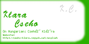 klara cseho business card